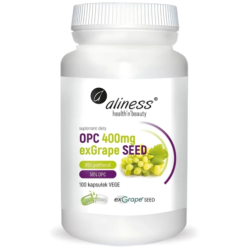 Aliness - OPC exGrapeSeeds 400 mg - 100 kapsułek Aliness - OPC exGrapeSeeds 400 mg - 100 kapsułek